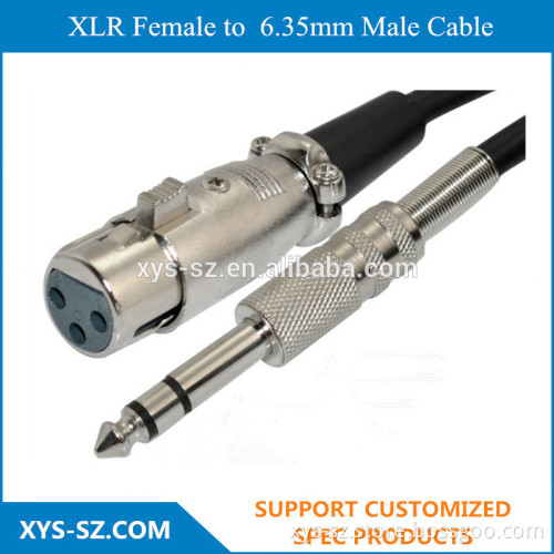 High Quality XLR Female to 6.35mm Male Cable